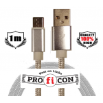 CBL USB2 ΣΕ TYPE C 1M λευκο ασημί εξαιρετικής ποιότητας καλώδιο μεταφοράς δεδομένων και τροφοδοσίας